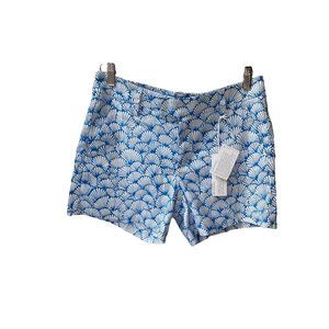 Level 99 Floral Blue and White Women Shorts